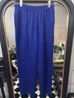 青色ワイドパンツ ゴムウエスト