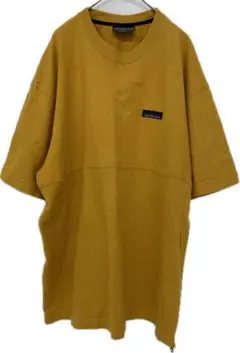 サウザンドマイル Tシャツマスタード色 厚手サイドファスナー綿100%
