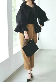 ルイルエブティック【大きいサイズ】ショートマウンテンパーカー【XL/LL】黒 秋