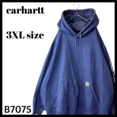 超ビッグサイズ カーハート アームロゴ パーカー フーディー ネイビー 3XL