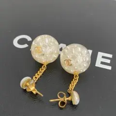 【希少】 シャネル ピアス 両耳 パール ココマーク ゴールド GP レディース