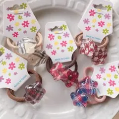 新品　ヘアゴム　10本　星　チェック　ベビー　赤ちゃんキッズ子供 髪ゴム 髪留め