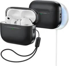 AirPods Pro3 保護ケース エアーポッズプロ3 カバー ストラップ付き