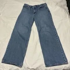 UNIQLO ワイドレッグデニム ライトブルー