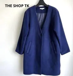 THE SHOP TKブルー系 チェスターコート レディースMサイズのサムネイル