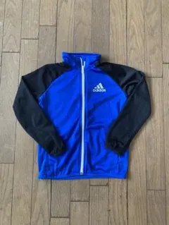adidas ジャージ 青/黒 サイズ130★サッカー野球ジャンパー