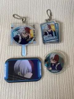⭐︎未使用品⭐︎ヒロアカ ショート(轟焦凍) キーホルダー&缶バッジ 4点セット