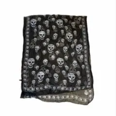 Alexander McQueen スカル柄 スカーフ サイズ大 シルク100％ - メルカリ