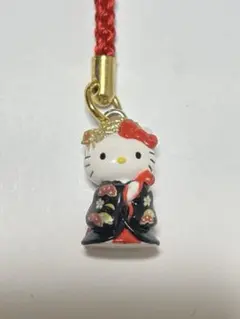 希少　レア　ご当地キティー　ストラップ　根付け　着物