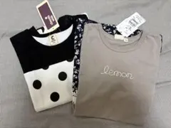 chocola ドット柄 フリル袖 Tシャツ 110cm100cmのサムネイル