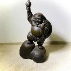 大黒様 大黒天 大きめ　七福神 縁起物 置物 商売繁盛 鉄製 工芸　骨董品 大黒様 大黒天 七福神 縁起物 置物 商売繁盛 鉄製 工芸 2025年