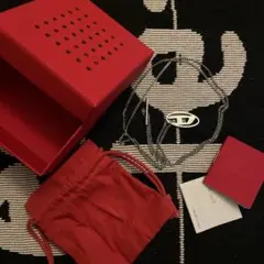 DIESEL ロゴ ネックレス シルバーカラー