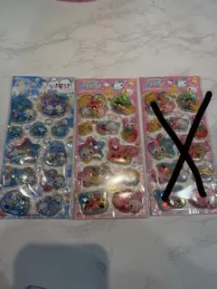 スパンコールパーティー　あわわちゃん　ハッピーマーチ　シール　セット　2枚セット