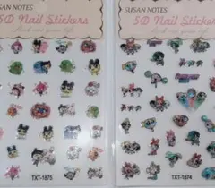 ネイルシール　2枚　パワーパフ　たまごっち