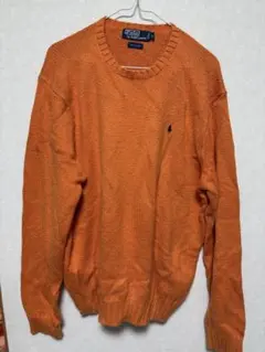 Polo by Ralph Lauren コットンニットセーター　オレンジ　XL