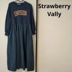 Strawberry Vally スウェットワンピース　ネイビー
