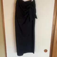 黒 ラップスタイル タイトスカート