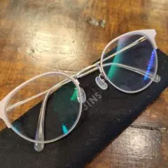 JINS シルバー ラウンドメガネ