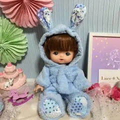 水色うさぎの着ぐるみ♡メルちゃん