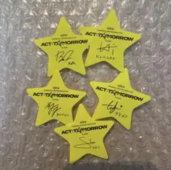 TXT 落下物 ACT:TOMORROW コンプ　サイン付き星5枚　全員