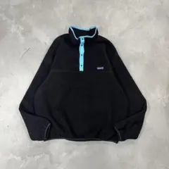 80s Patagonia USA製初期型 シンチラスナップT ブラック XL