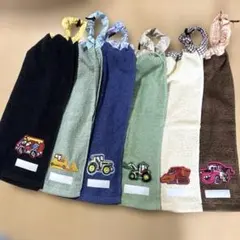 300.おりこうエプロン　おりこうタオル　タオルエプロン　6枚組　男の子　乗り物