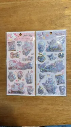 【正規品】キラキラカプセルシール サンリオ キティ クロミ２枚セット
