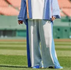 ニコアンド＊[be with M] Misayoラクオシャパンツグレー L