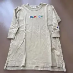 Champion 長袖ワンピース カーキ110
