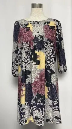 レア柄】マカナナキャシー 美麗フラワー柄 チュニック ワンピース