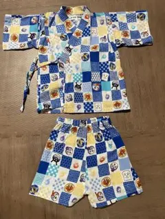 キッズ　ベビー　甚平　アンパンマン　青
