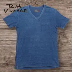 超希少R.H.Vintageロンハーマンポケット付VネックインディゴTシャツM