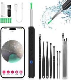 耳かき カメラ付き 子供 ワイヤレス イヤースコープ 極細レンズ LEDライト