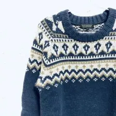 nano・universe ナノ・ユニバース　ニット　ネイビー