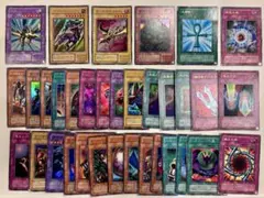 遊戯王　二期　竜騎士　暗黒騎士　風魔神ヒューガ　ほか　34枚　まとめ売り