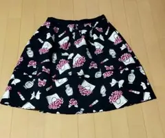 エムズグレイシー　バラ　コスメ柄　プリント　スカート　40