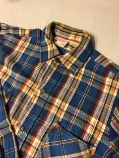 好配色！70s BIGMAC ビッグマック ヘビーネルシャツ ブルーベース