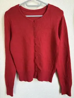 ユ*ン様 レディース　ニットカーディガン　レッド