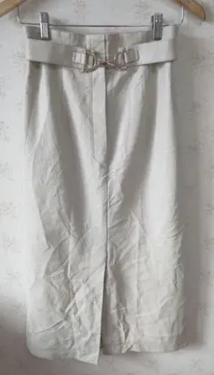 本日限定価格☆ダイアグラム レザー ロング タイトスカート ライトベージュ М☆