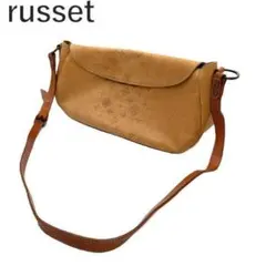 ラシット russet ショルダーバッグ レザー ロゴ柄 ベージュのサムネイル