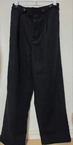 Samansa Mos2 blue ブラック ワイドパンツ フリーサイズ