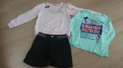 【美品あり】トレーナー 長袖Tシャツ ショートパンツ 3点セット 140cm