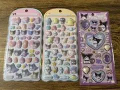 サンリオ　コットンパフィ　シール　3種セット