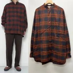 マーカウェア MARKAWEAR コムフォート バンドカラー チェックシャツ 2のサムネイル
