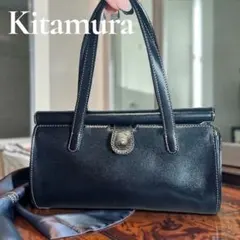 Kitamura 黒 レザーハンドバッグ