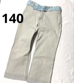 ポロジーンズ ラルフローレン　ベルト付き　ストレッチ　クロップドデニム　140