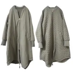 チャオパニックティピー リバーシブル キルティング コート カーキ