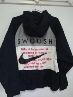 ​【希少】NIKE ビッグスウッシュ ナイロンジャケット XL 背面ロゴ
