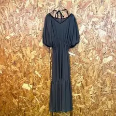 NATURAL BEAUTY BASIC ロングワンピース フレア ドット柄