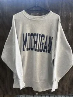 90s USA製 Champion リバースウィーブ MICHIGAN 刺繍タグ